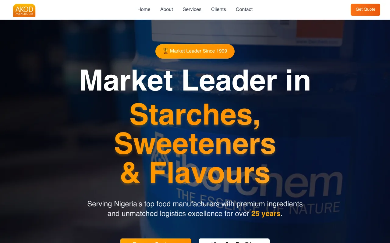 AKOD Agencies website screenshot