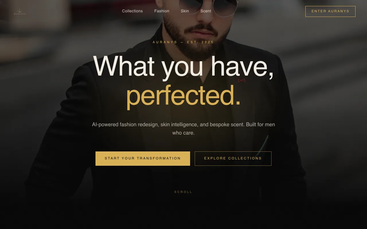 Auranys website screenshot