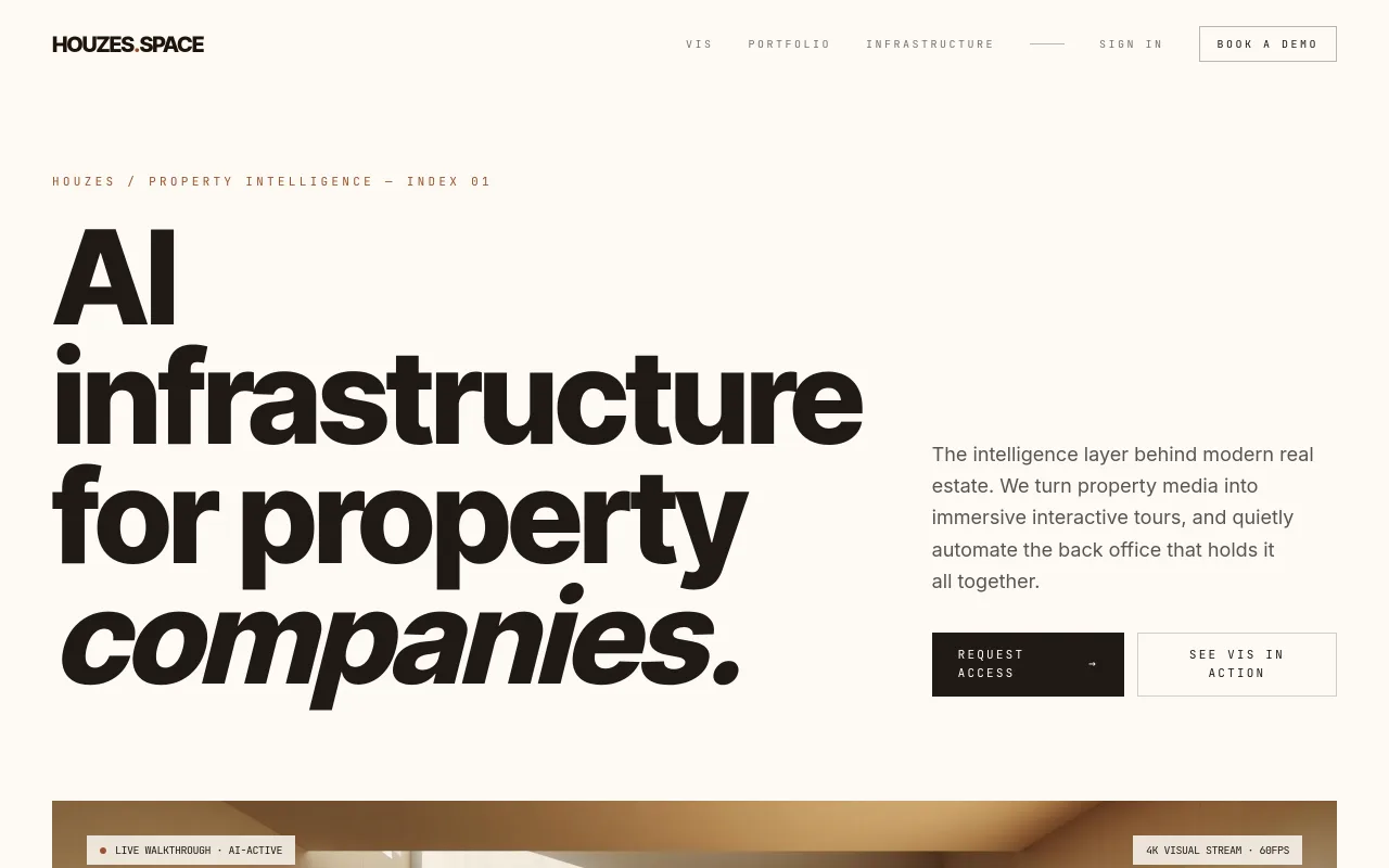 Houzes website screenshot