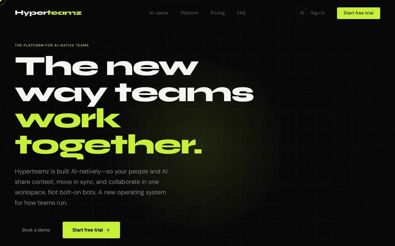 Hyperteamz website screenshot