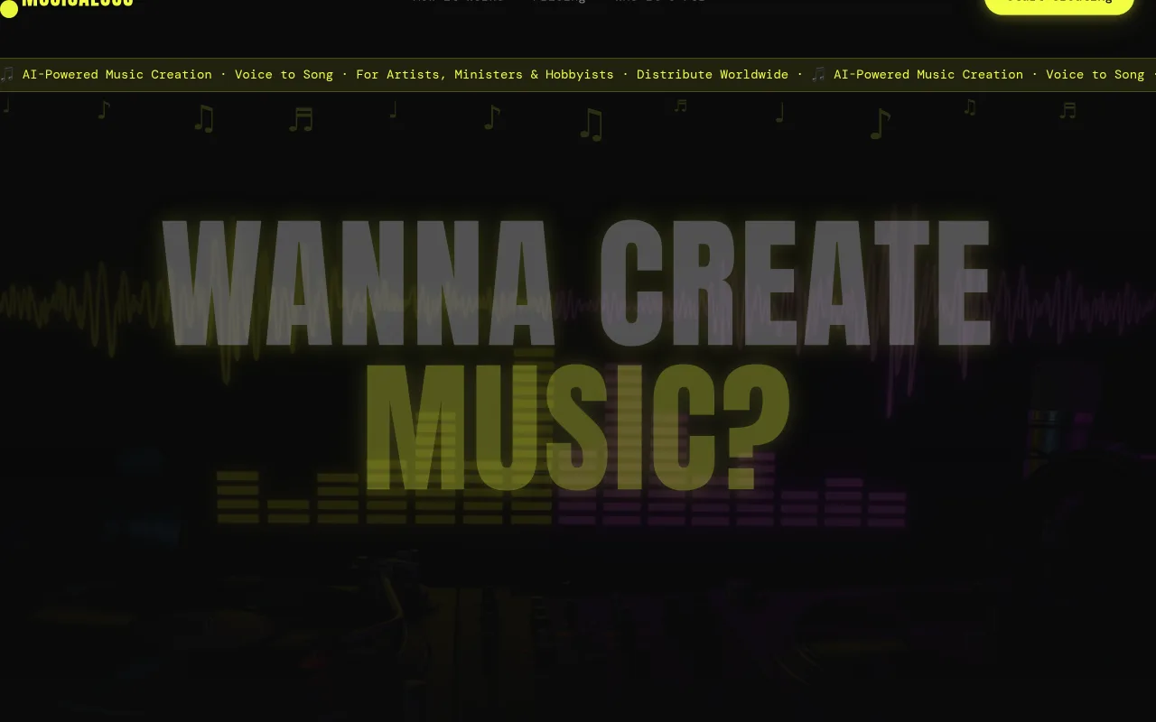 Musicalous website screenshot