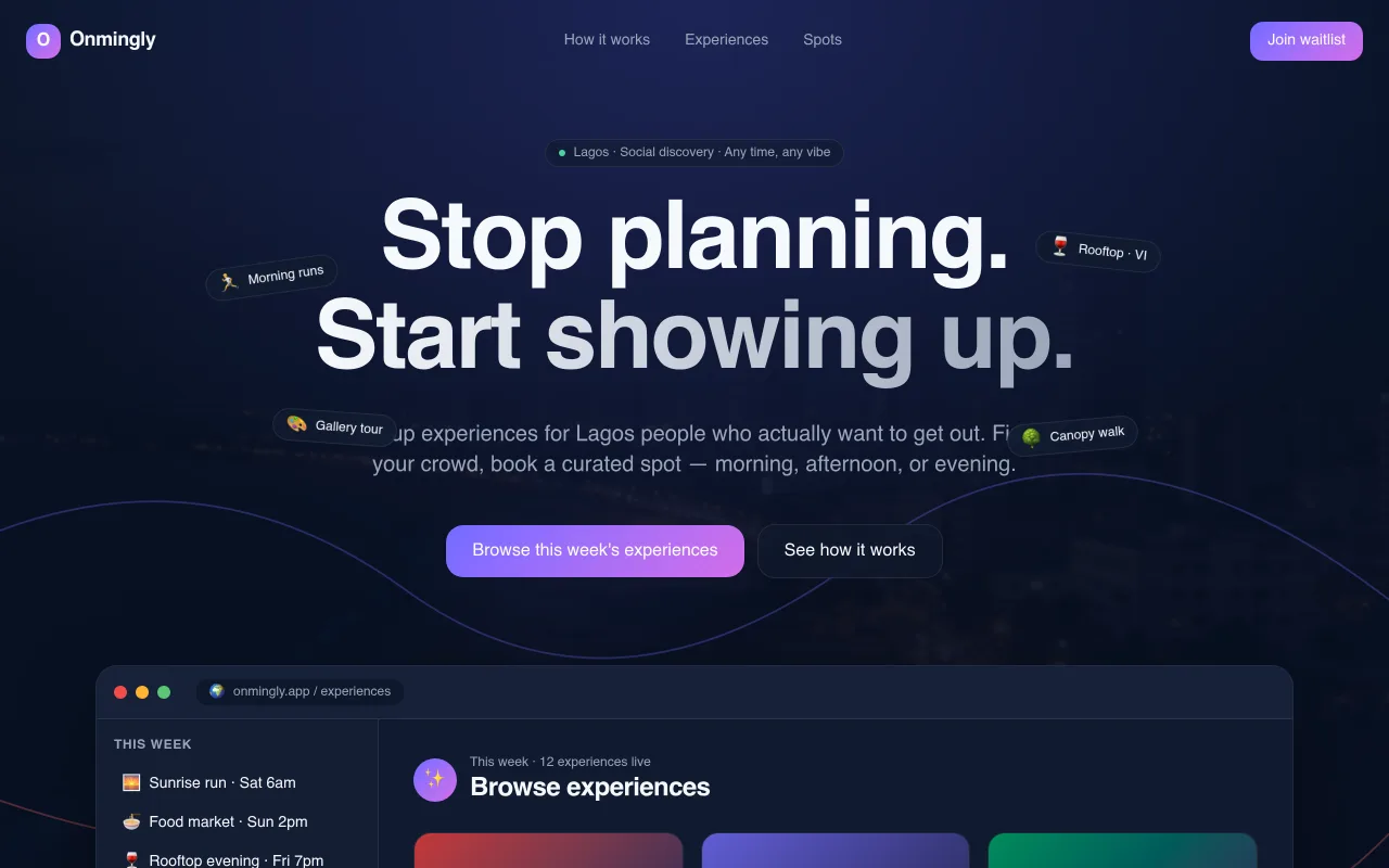 Onmingly website screenshot